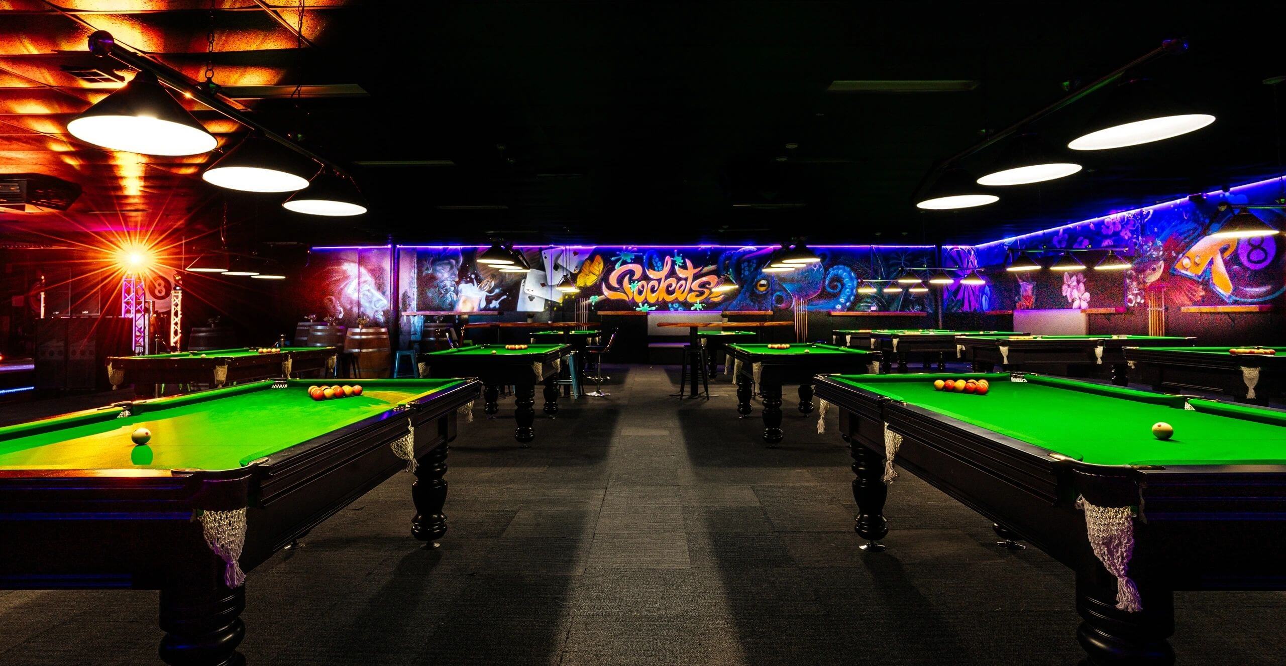 front view pool table